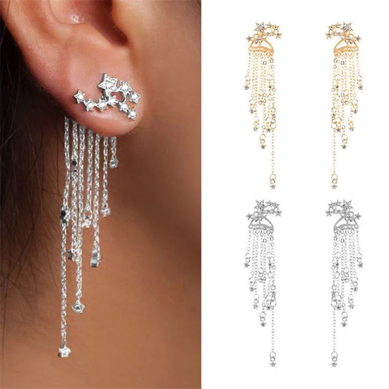 Shining Star Tassel Dangle Earrings Creative Trendy Ear Jewelry
Shining Star Tassel Dangle Earrings Creative Trendy Ear Jewelry