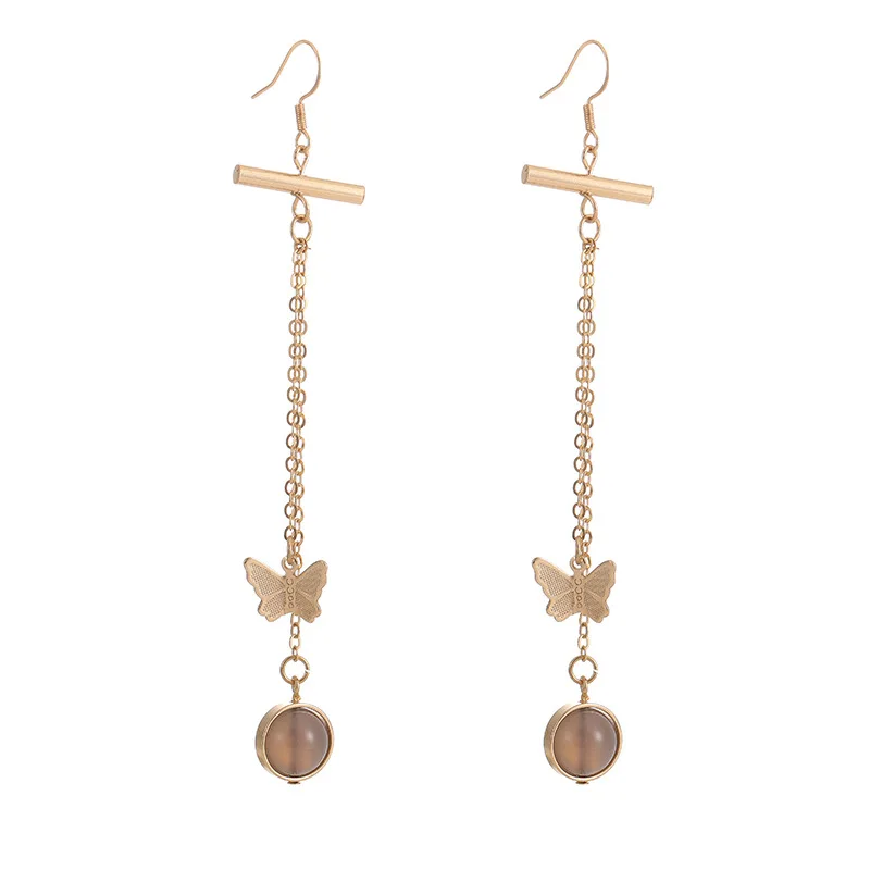 2020 New Korean Long Chain Gold Butterfly Bead Drop Dangle Earrings Beautiful Creative Fashion Temperament Female Jewelry
2020 New Korean Long Chain Gold Butterfly Bead Drop Dangle Earrings Beautiful Creative Fashion Temperament Female Jewelry