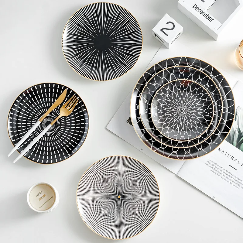 Nordic style home geometric ceramic breakfast plate Western plate steak flat plate fruit plate decoration hanging plate
Nordic style home geometric ceramic breakfast plate Western plate steak flat plate fruit plate decoration hanging plate