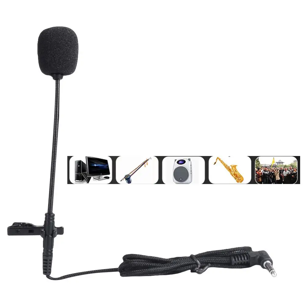 Clip On Lapel Microphone Handsfree Wired Capacitive Mini Lavalier Mic 3.5mm Jack 
Clip On Lapel Microphone Handsfree Wired Capacitive Mini Lavalier Mic 3.5mm Jack