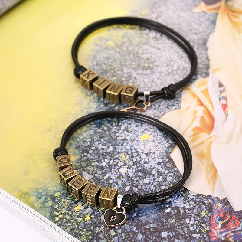 Simple fashion all-match student couple bracelet key love lock bracelet girlfriends leather rope bracelet wholesale 
Simple fashion all-match student couple bracelet key love lock bracelet girlfriends leather rope bracelet wholesale