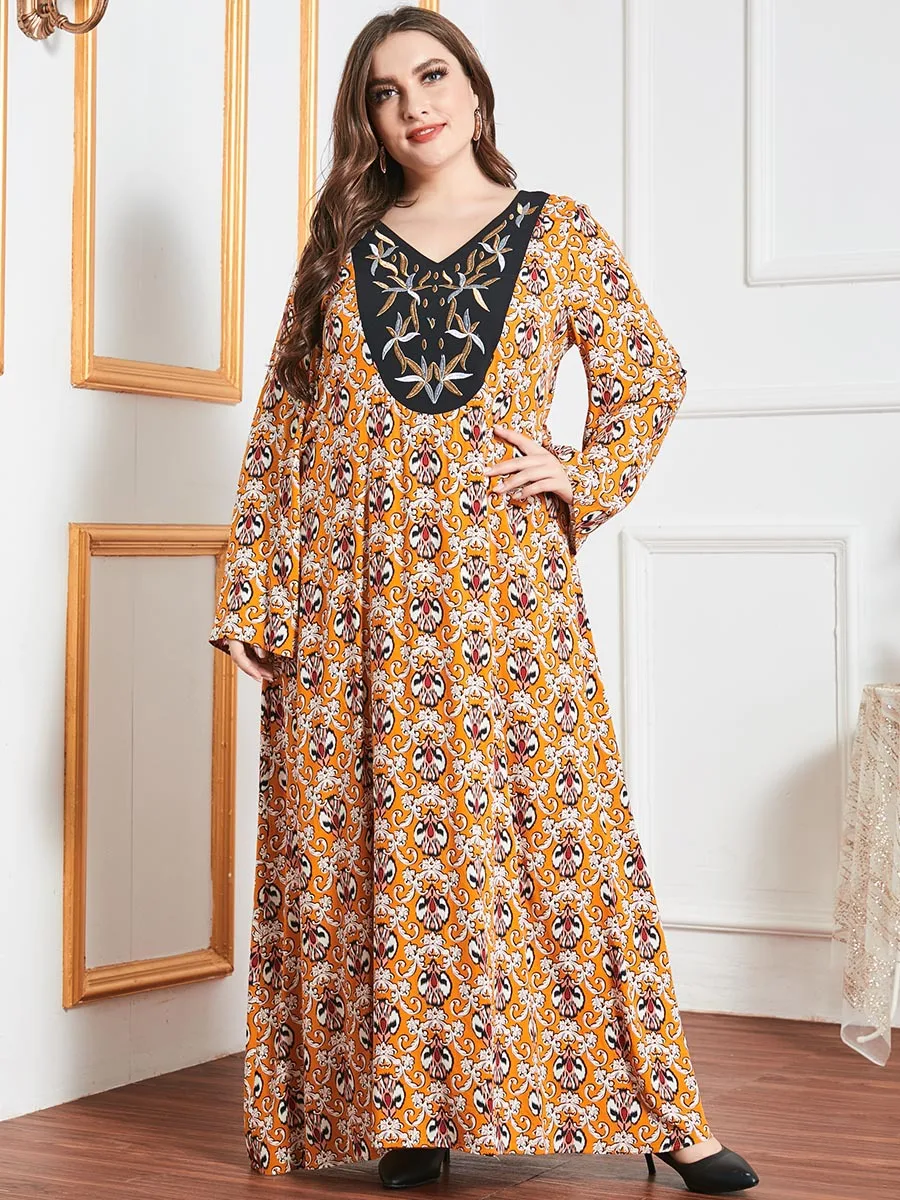 Plus Size Muslim Dress Women Kaftan Abaya Dubai Turkey Islamic Clothing Loose Maxi Dresses Robe Musulman De Mode Djellaba Femme
Plus Size Muslim Dress Women Kaftan Abaya Dubai Turkey Islamic Clothing Loose Maxi Dresses Robe Musulman De Mode Djellaba Femme