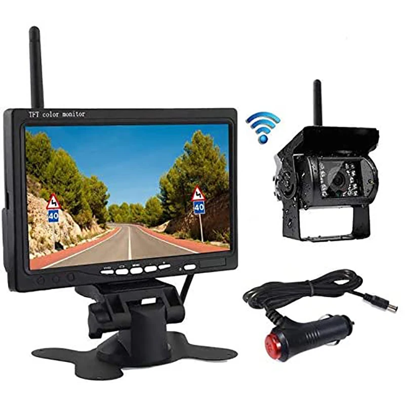 Wireless Car Backup Camera, 7 Inch HD TFT LCD Monitor, Waterproof Night Vision Rear View Camera for 12V-24V Truck RV
Wireless Car Backup Camera, 7 Inch HD TFT LCD Monitor, Waterproof Night Vision Rear View Camera for 12V-24V Truck RV