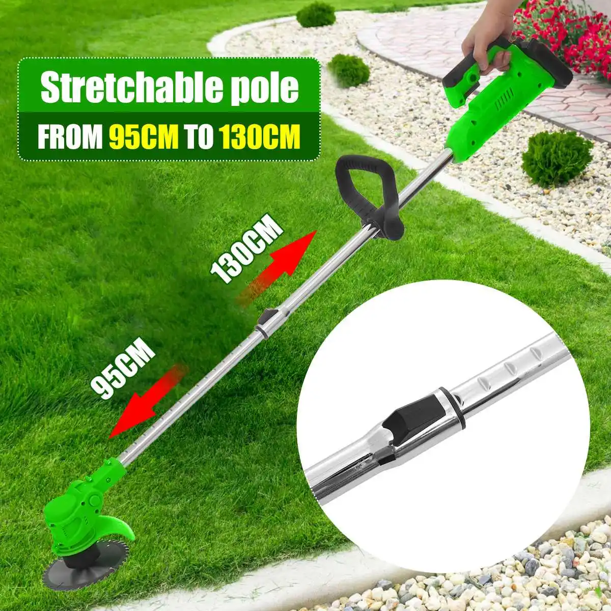 1400W 21V Cordless Grass Trimmer Adjustable Electric Lawn Mower Garden Pruning Cutter Power Garden Tools & 2 Battery Charging
1400W 21V Cordless Grass Trimmer Adjustable Electric Lawn Mower Garden Pruning Cutter Power Garden Tools & 2 Battery Charging