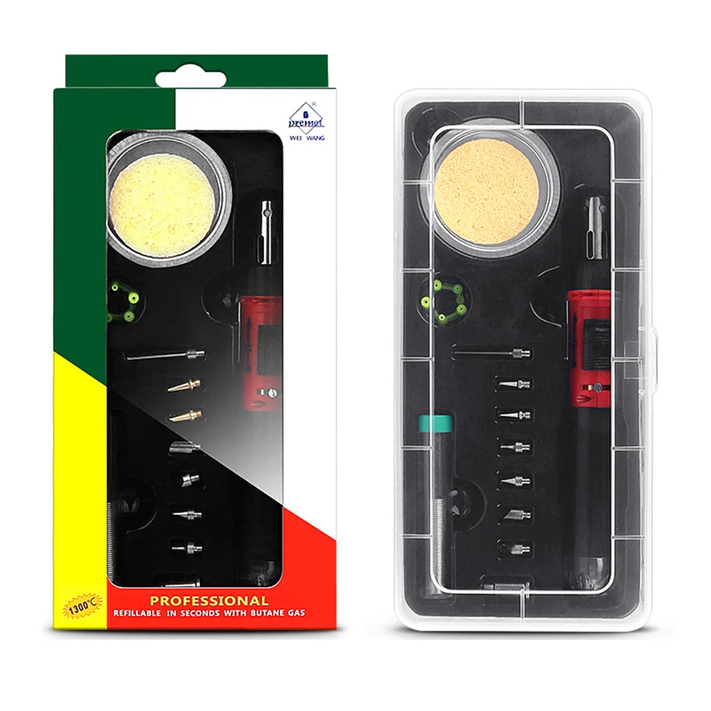 Portable Cordless Solder Iron Gas Soldering Iron Self-Ignition 10-in-1 Soldering Iron Kit Adjustable Welding Torches Tool
Portable Cordless Solder Iron Gas Soldering Iron Self-Ignition 10-in-1 Soldering Iron Kit Adjustable Welding Torches Tool