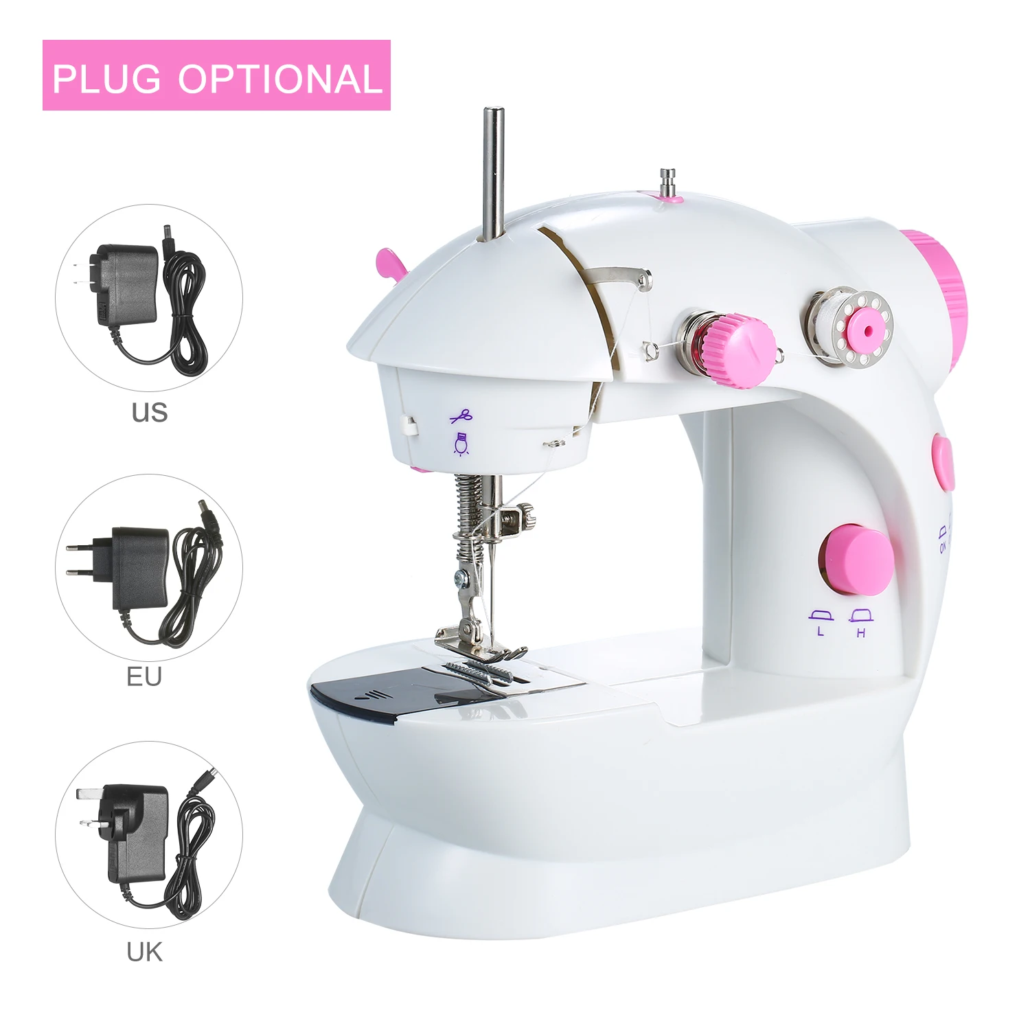 Mini Sewing Machine Adjustable 2-Speed Double Thread Portable Electric Household Multifunction Sewing Machin with Lights Cutter
Mini Sewing Machine Adjustable 2-Speed Double Thread Portable Electric Household Multifunction Sewing Machin with Lights Cutter