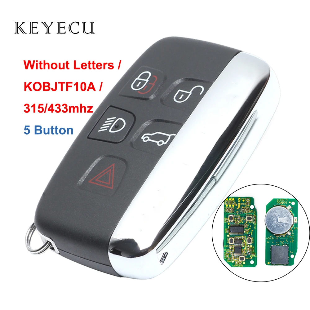 Keyecu Remote Car Key Fob 5 Buttons 315 / 433MHZ for Land Rover LR2 LR4 Range Rover Evoque Sport 2012-2017 FCC ID: KOBJTF10A
Keyecu Remote Car Key Fob 5 Buttons 315 / 433MHZ for Land Rover LR2 LR4 Range Rover Evoque Sport 2012-2017 FCC ID: KOBJTF10A