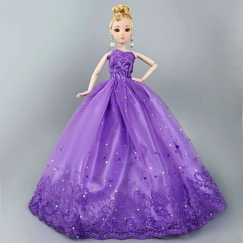 Fashion Purple Princess Wedding Dress For Barbie Doll Clothes Noble Party Gown 1/6 BJD Accessories Vestidos Best Gift For Girl
Fashion Purple Princess Wedding Dress For Barbie Doll Clothes Noble Party Gown 1/6 BJD Accessories Vestidos Best Gift For Girl