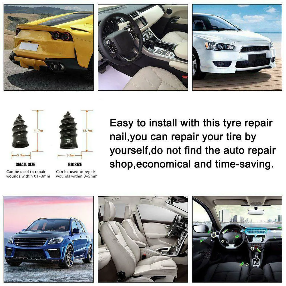 Car Vacuum Tyre Repair Neil Car Truck Motorcycle Scooter Rubber Tire Puncture Repair Tool Set Glue Repair Tire Film Rubber Nails
Car Vacuum Tyre Repair Neil Car Truck Motorcycle Scooter Rubber Tire Puncture Repair Tool Set Glue Repair Tire Film Rubber Nails