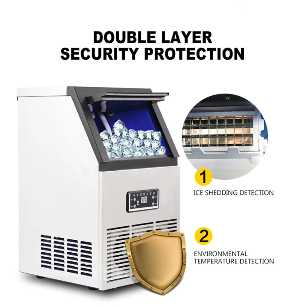 50KG Commerical Cube Ice Machine Intelligent Automatic Ice Cube Maker Machine Home Milk Tea Shop Square Ice Maker
50KG Commerical Cube Ice Machine Intelligent Automatic Ice Cube Maker Machine Home Milk Tea Shop Square Ice Maker