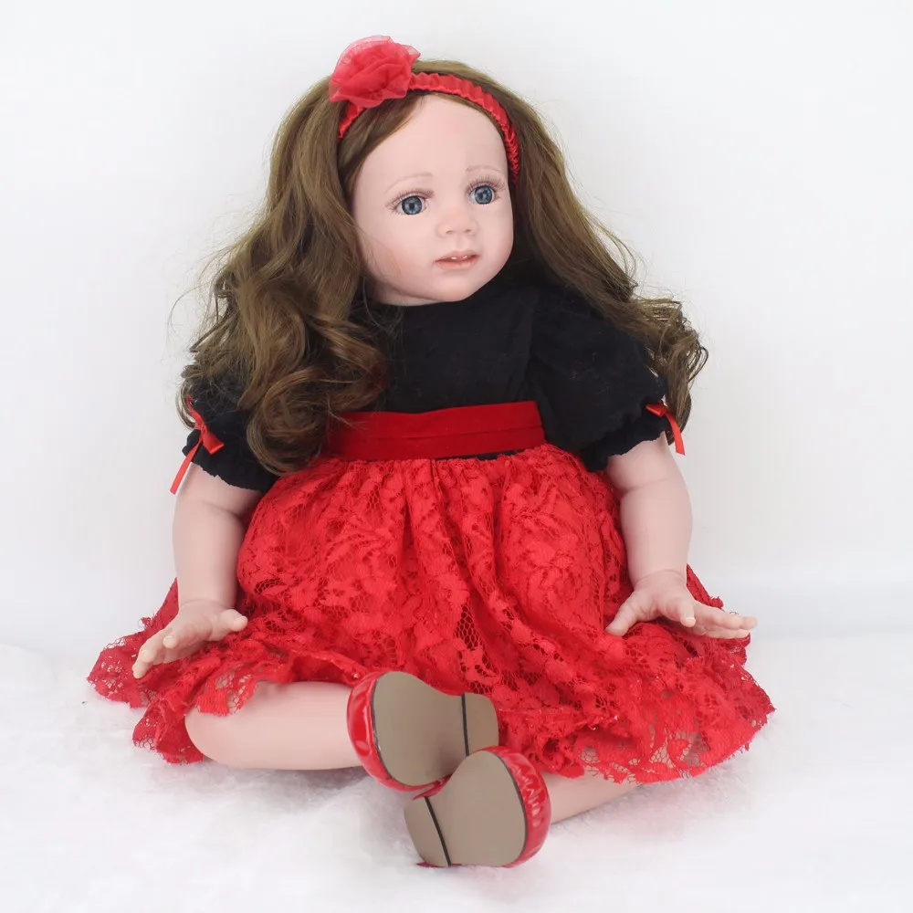 

Огромная Кукла-младенец, кукла-Реборн, Реалистичная популярная силиконовая кукла-младенец, игрушки для детей, подарок 60 см