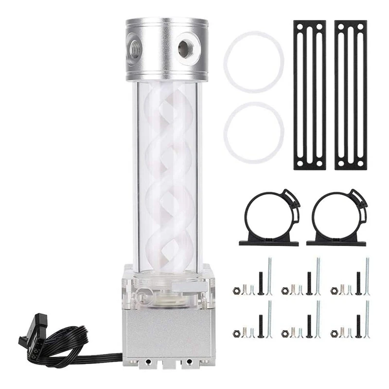 Water Cooling Tank Kit,800L/H CPU Cooling Cylinder Pump System,Water Cooling Pump Reservoir, White
Water Cooling Tank Kit,800L/H CPU Cooling Cylinder Pump System,Water Cooling Pump Reservoir, White