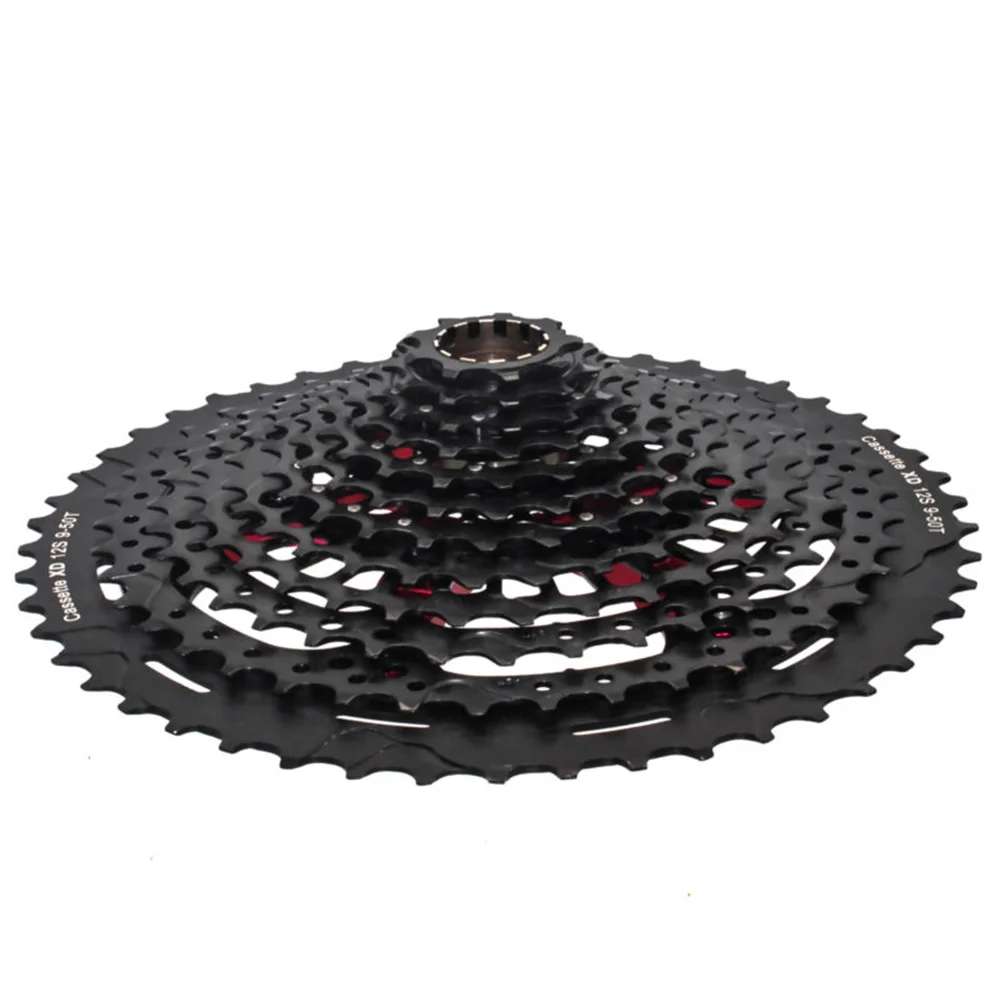 12-Speed Cassette Flywheel 9-50T Mountain Bike Freewheel Cycling Parts Pure Black High-strength Steel XD Hub
12-Speed Cassette Flywheel 9-50T Mountain Bike Freewheel Cycling Parts Pure Black High-strength Steel XD Hub