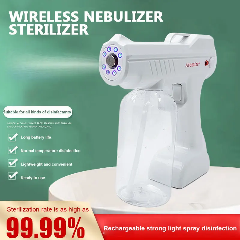 2021 New YJ-01 Ninth Generation Disinfection Spray Gun Handheld Blue USB Rechargeable Nano Atomization Spray Disinfector Gun
2021 New YJ-01 Ninth Generation Disinfection Spray Gun Handheld Blue USB Rechargeable Nano Atomization Spray Disinfector Gun