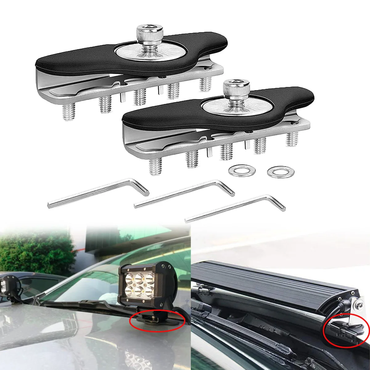 1pair Engine Hood Cover Light Mounting Brackets Stainless Steel Offroad Car Pillar LED Work Light Bar Mount Clamp Lamp Holder
1pair Engine Hood Cover Light Mounting Brackets Stainless Steel Offroad Car Pillar LED Work Light Bar Mount Clamp Lamp Holder
