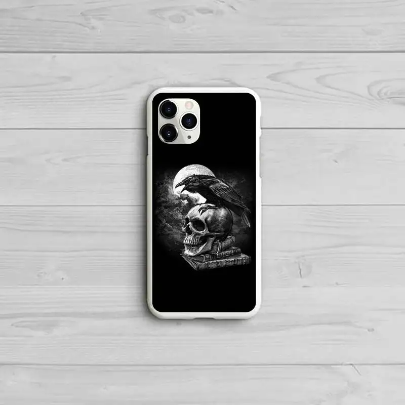Crow sat on the skull and raven moonlight Phone Case Candy Color White for iPhone 11 pro XS MAX 8 7 6 6S Plus X 5S SE 2020 XR
Crow sat on the skull and raven moonlight Phone Case Candy Color White for iPhone 11 pro XS MAX 8 7 6 6S Plus X 5S SE 2020 XR