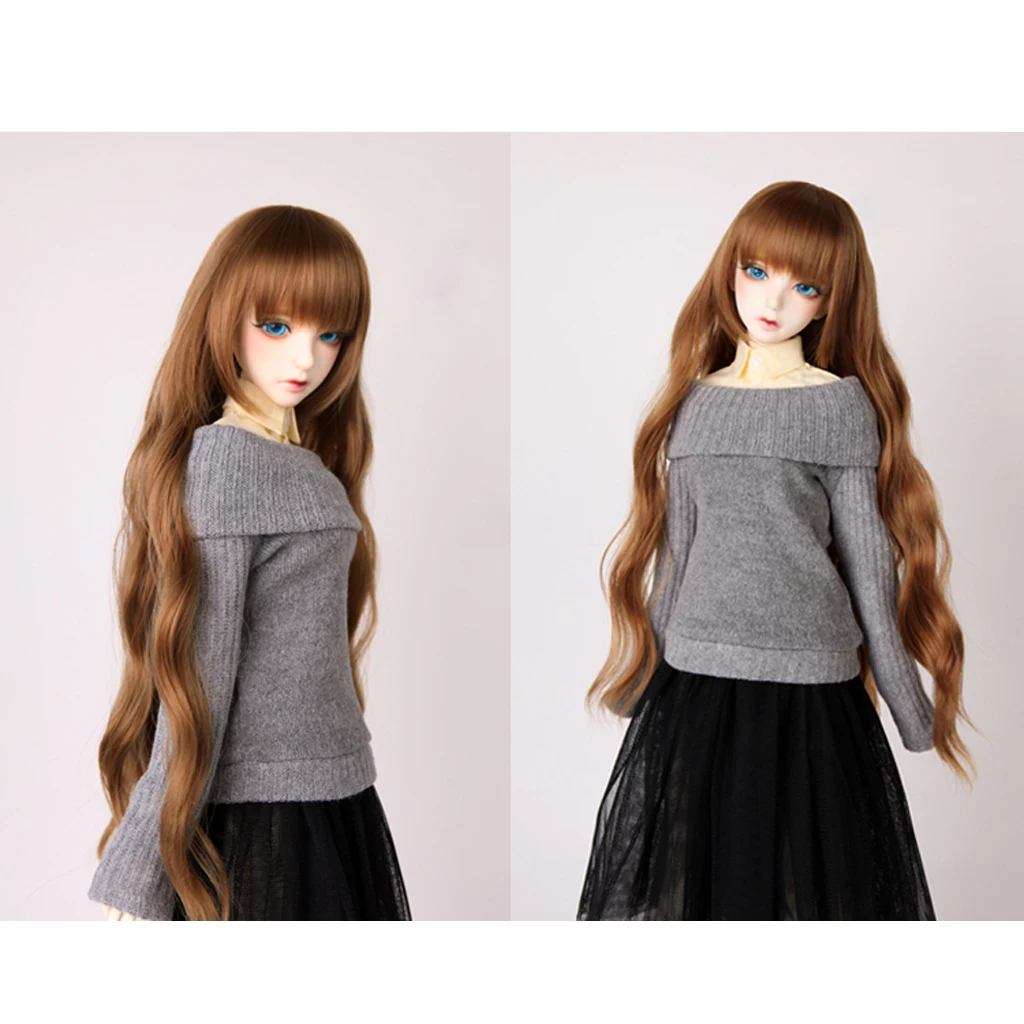 Fashion 25cm DIY Doll Wigs Long Curly Wavy High Temperature Wire Handmade Yellow Brown 
Fashion 25cm DIY Doll Wigs Long Curly Wavy High Temperature Wire Handmade Yellow Brown