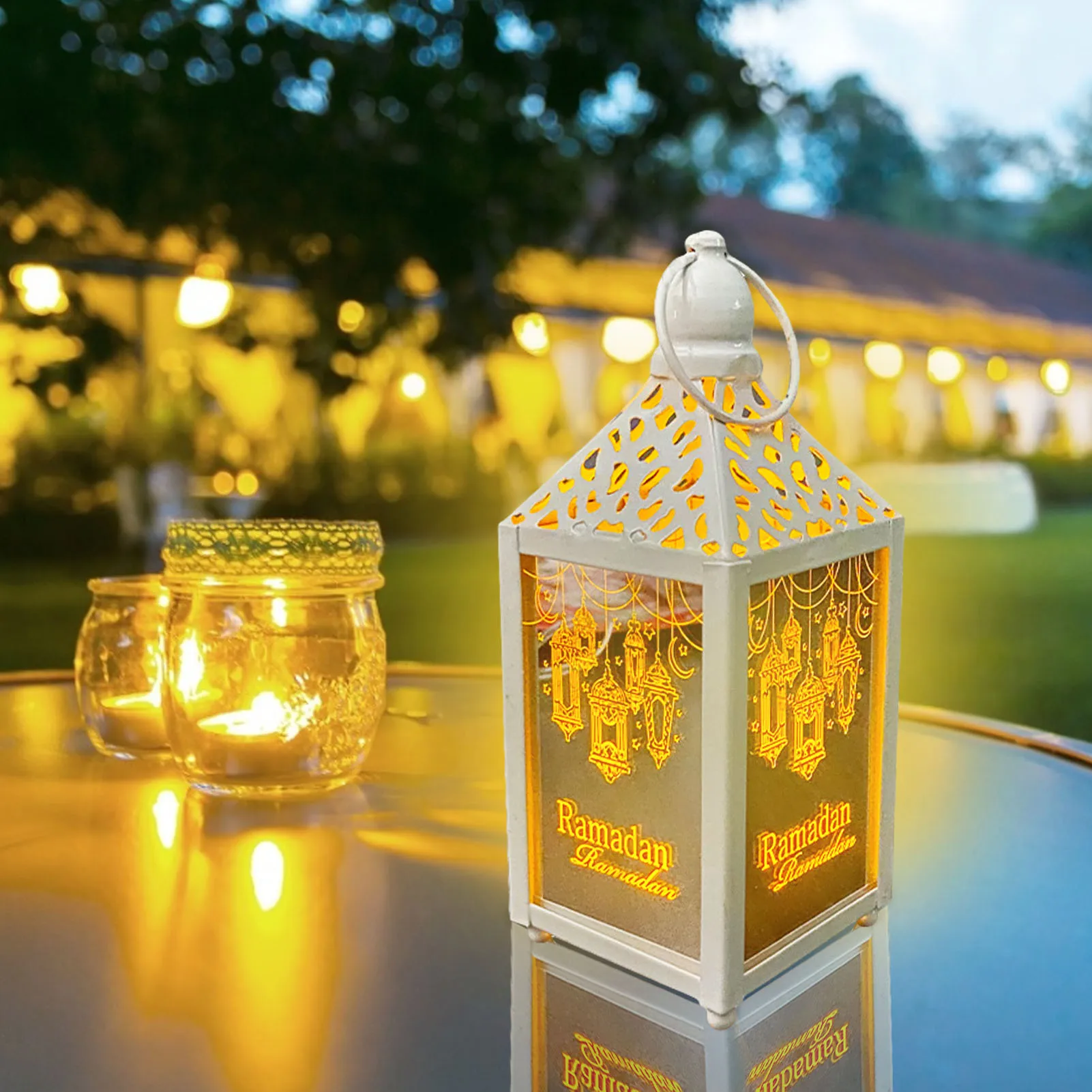 Ramadan Decor LED Lights tower Mosque Lantern Eid Mubarak Festival Warm Light Lamp Decoration Iron Crafts Desktop Eid Decoration
Ramadan Decor LED Lights tower Mosque Lantern Eid Mubarak Festival Warm Light Lamp Decoration Iron Crafts Desktop Eid Decoration