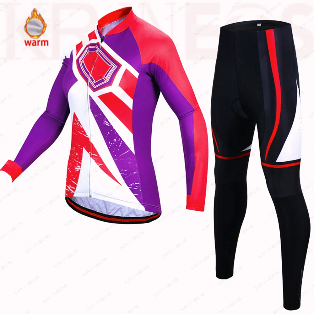 NEW Women's Long-sleeved Cycling Jersey with Tights Winter Fleece Cycling Jersey Clothing Suit Breathable 3D Pad Quick-drying
NEW Women's Long-sleeved Cycling Jersey with Tights Winter Fleece Cycling Jersey Clothing Suit Breathable 3D Pad Quick-drying
