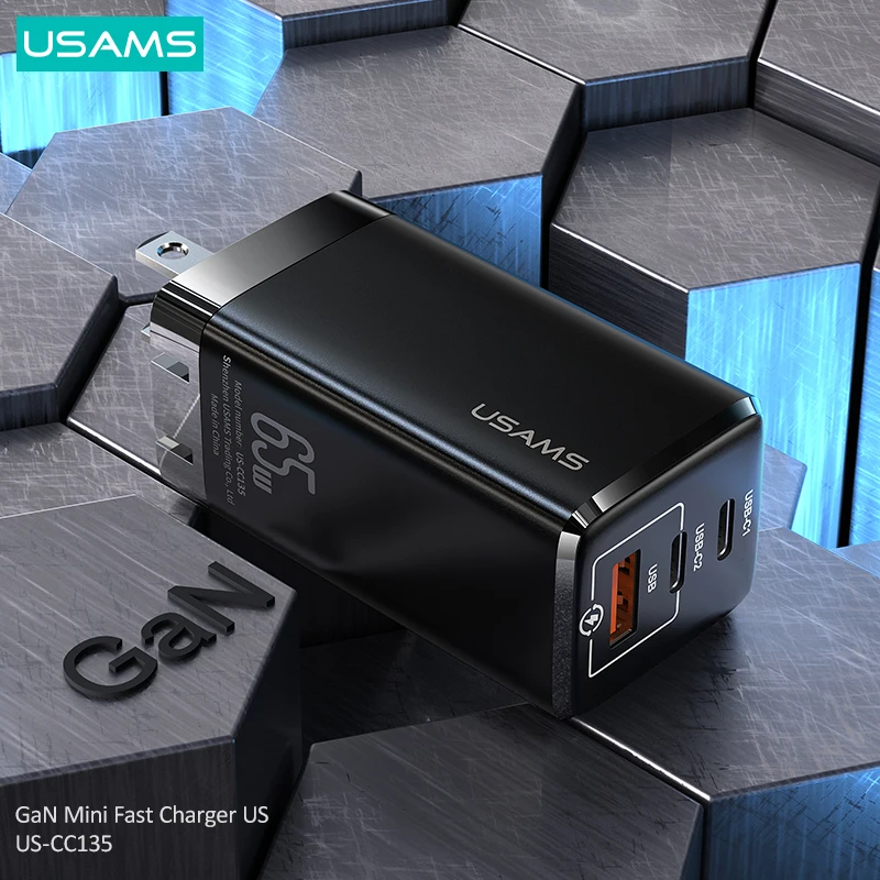 USAMS 65W Super Fast Charging GaN Phone Charger PD QC 3.0 USB Charger Portable Fast Charger For iPhone Huawei Xiaomi Laptop
USAMS 65W Super Fast Charging GaN Phone Charger PD QC 3.0 USB Charger Portable Fast Charger For iPhone Huawei Xiaomi Laptop