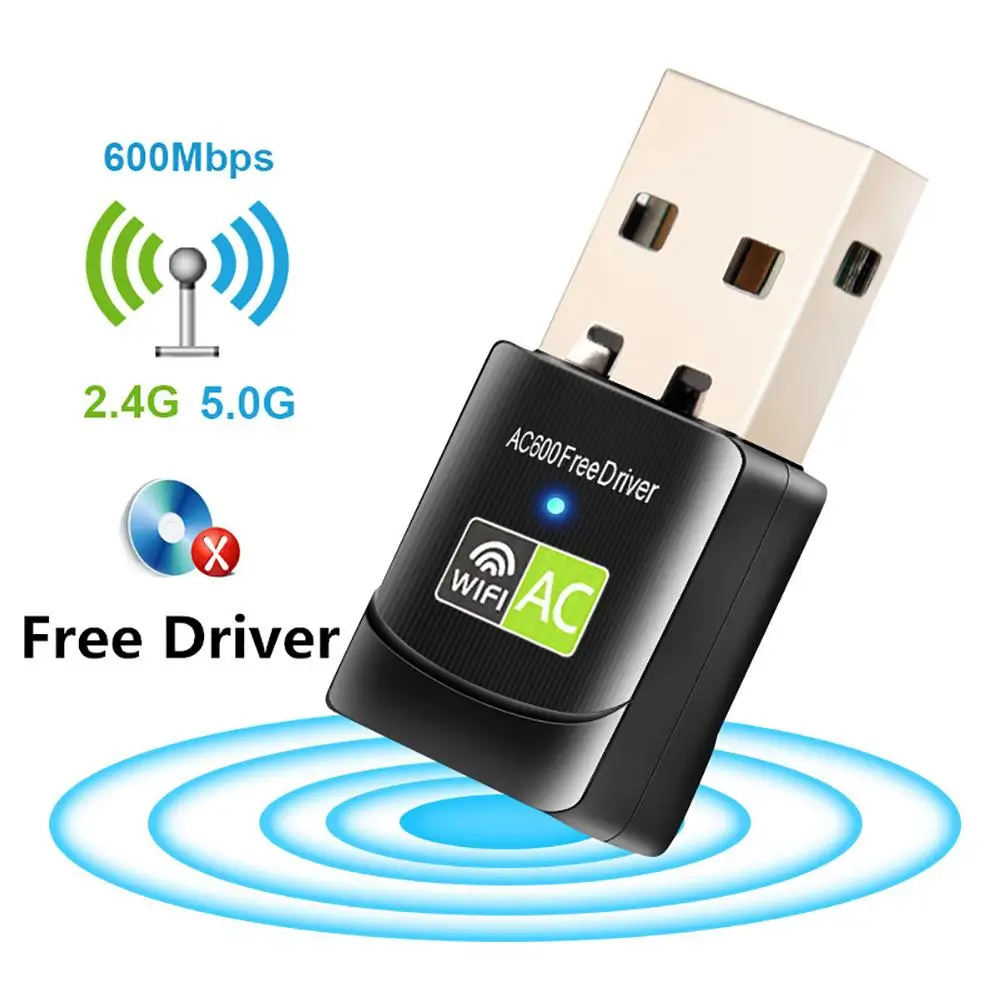 Wireless USB Wifi Adapter AC 600Mbps Wi-fi Adapter 2.4G 5G Network Card Antenna Wi fi Receiver Lan USB Ethernet PC Wifi Dongle
Wireless USB Wifi Adapter AC 600Mbps Wi-fi Adapter 2.4G 5G Network Card Antenna Wi fi Receiver Lan USB Ethernet PC Wifi Dongle