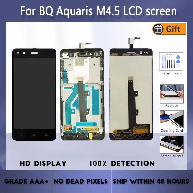 4.5 inch Original For BQ Aquaris M4.5 LCD Display + Touch Screen components replaced with m4.5 glass screen repair parts
4.5 inch Original For BQ Aquaris M4.5 LCD Display + Touch Screen components replaced with m4.5 glass screen repair parts