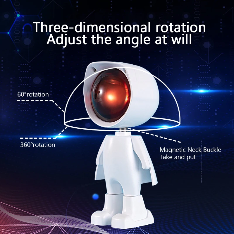 LED Projection Lamp Robot Design 360°rotating USB Touch Control INS Style Indoor Desktop Decoration Atmosphere Night Light
LED Projection Lamp Robot Design 360°rotating USB Touch Control INS Style Indoor Desktop Decoration Atmosphere Night Light