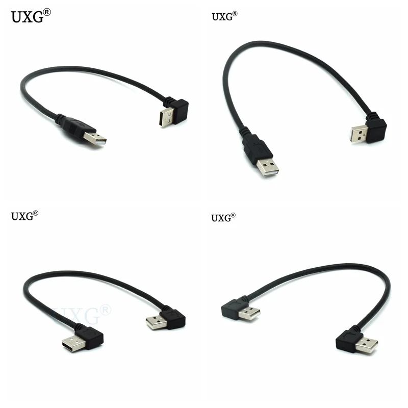 Кабель-удлинитель с правым и левым углом для USB 2 0 тип А 90 градусов вверх вниз