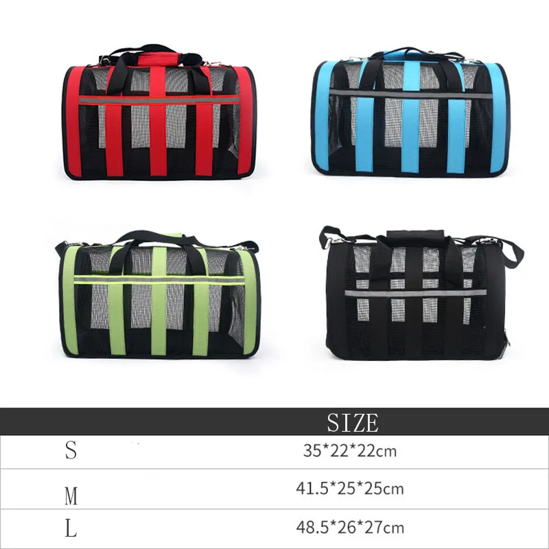 Breathable Comfortable Soft Pet Bag Dog And Cat Transparent Mesh Carrier Portable Outdoor Travel Goods Bright Color Eye-catching
Breathable Comfortable Soft Pet Bag Dog And Cat Transparent Mesh Carrier Portable Outdoor Travel Goods Bright Color Eye-catching
