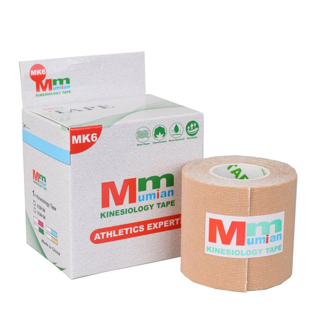 

MK6-3m Спортивная бандажная клейкая лента для мышц, эластичная кинезиологическая лента для физиотерапии, для облегчения боли в мышцах, для под...