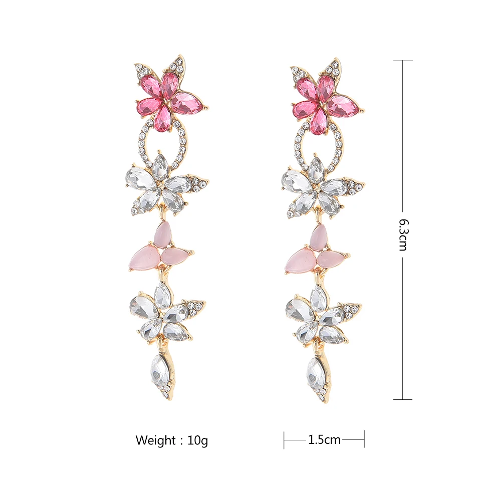 Ztech Korean Pink/Blue Flower Bling Crystal Leaf Drop Dangle Earrings For Women Girls Elegant Statement Fashion Party Jewelry
Ztech Korean Pink/Blue Flower Bling Crystal Leaf Drop Dangle Earrings For Women Girls Elegant Statement Fashion Party Jewelry