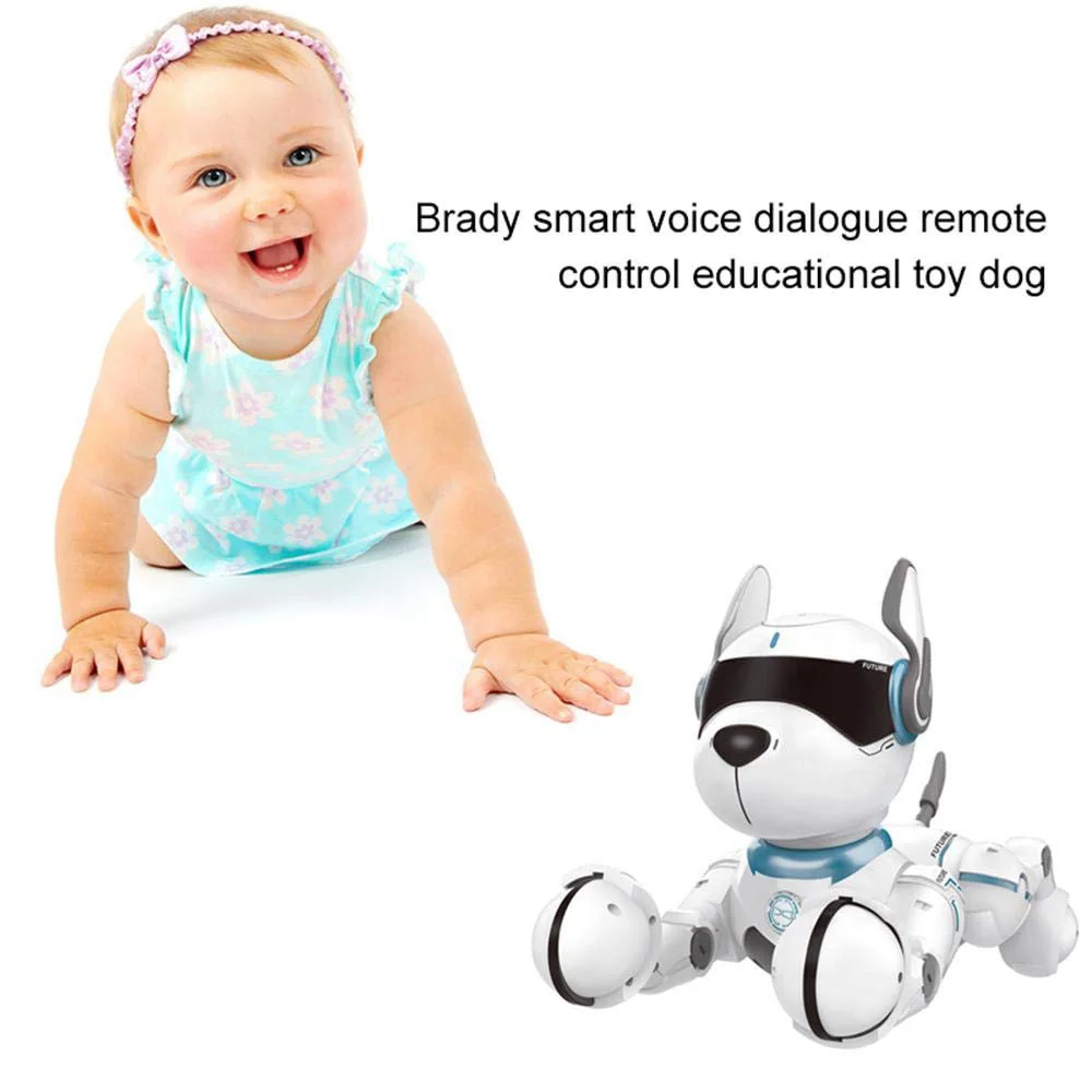 EBORUI RC Robot Dog A001 Smart Talking Walk Dance Interactive Pet Puppy Robot Dog Remote Voice Control Intelligent Toy for Kids 
EBORUI RC Robot Dog A001 Smart Talking Walk Dance Interactive Pet Puppy Robot Dog Remote Voice Control Intelligent Toy for Kids