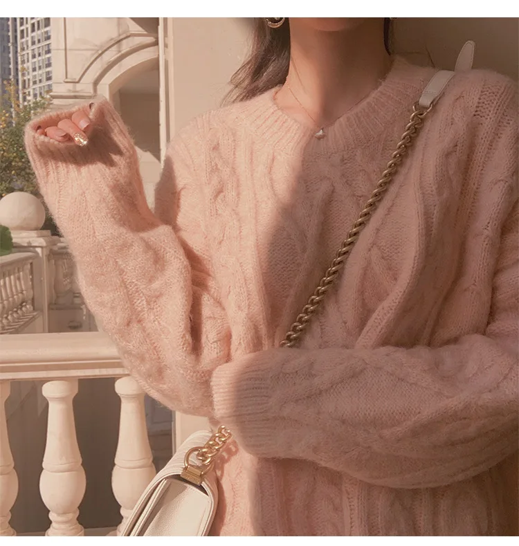 Spring Autumn Loose Criss-cross Sweater Woman Long Sleeve Knitted Pullover Tops Ladies Sweet Jumpers Korean 2021 Sueter Mujer
Spring Autumn Loose Criss-cross Sweater Woman Long Sleeve Knitted Pullover Tops Ladies Sweet Jumpers Korean 2021 Sueter Mujer