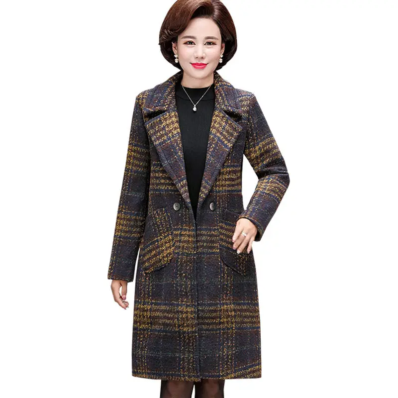 Plus Size Winter Coat Women Elegant Vintage Fashion Casual Plaid Woolen Coat Korean Windbreaker Blend Jacket Female Casaco f2656
Plus Size Winter Coat Women Elegant Vintage Fashion Casual Plaid Woolen Coat Korean Windbreaker Blend Jacket Female Casaco f2656