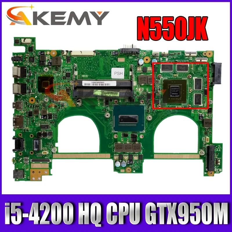 N550JX i5-4200 HQ CPU GTX950M 2GB Mainboard REV 2.1 For ASUS Q550JV N550J N550JV N550JK N550JX Laptop motherboard 100% Tested
N550JX i5-4200 HQ CPU GTX950M 2GB Mainboard REV 2.1 For ASUS Q550JV N550J N550JV N550JK N550JX Laptop motherboard 100% Tested