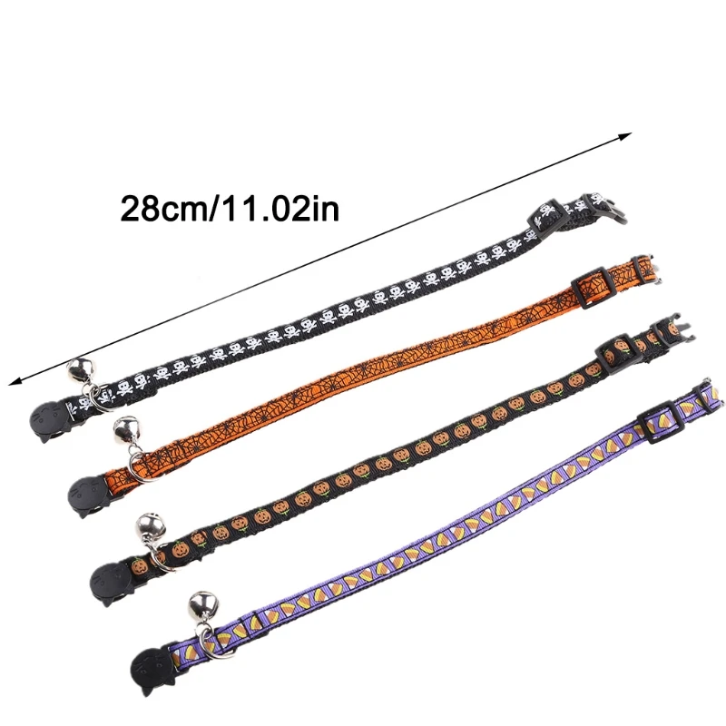 4 Pcs Halloween Element Cat Safety Collars Breakaway with Bell Cute Kitten Puppy Quick Release Indoor Outdoor Wearing Pet
4 Pcs Halloween Element Cat Safety Collars Breakaway with Bell Cute Kitten Puppy Quick Release Indoor Outdoor Wearing Pet