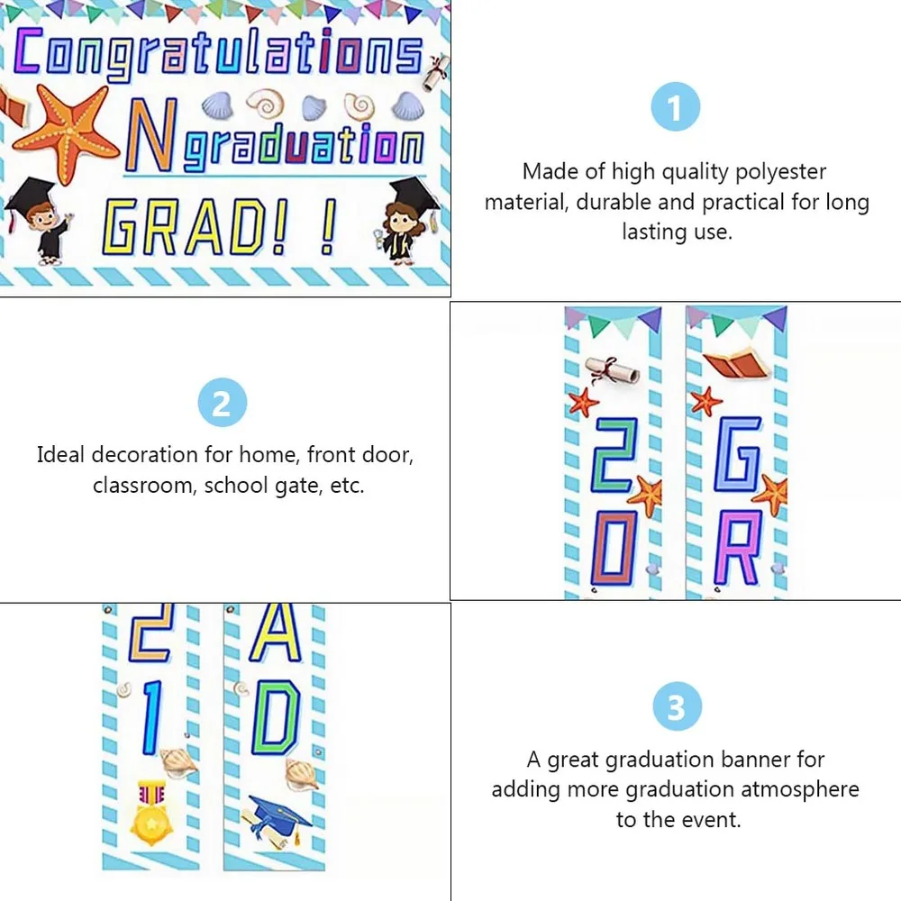 1 Set Graduation Couplet Banner Set Party Hanging Door Celebration Accessories
1 Set Graduation Couplet Banner Set Party Hanging Door Celebration Accessories