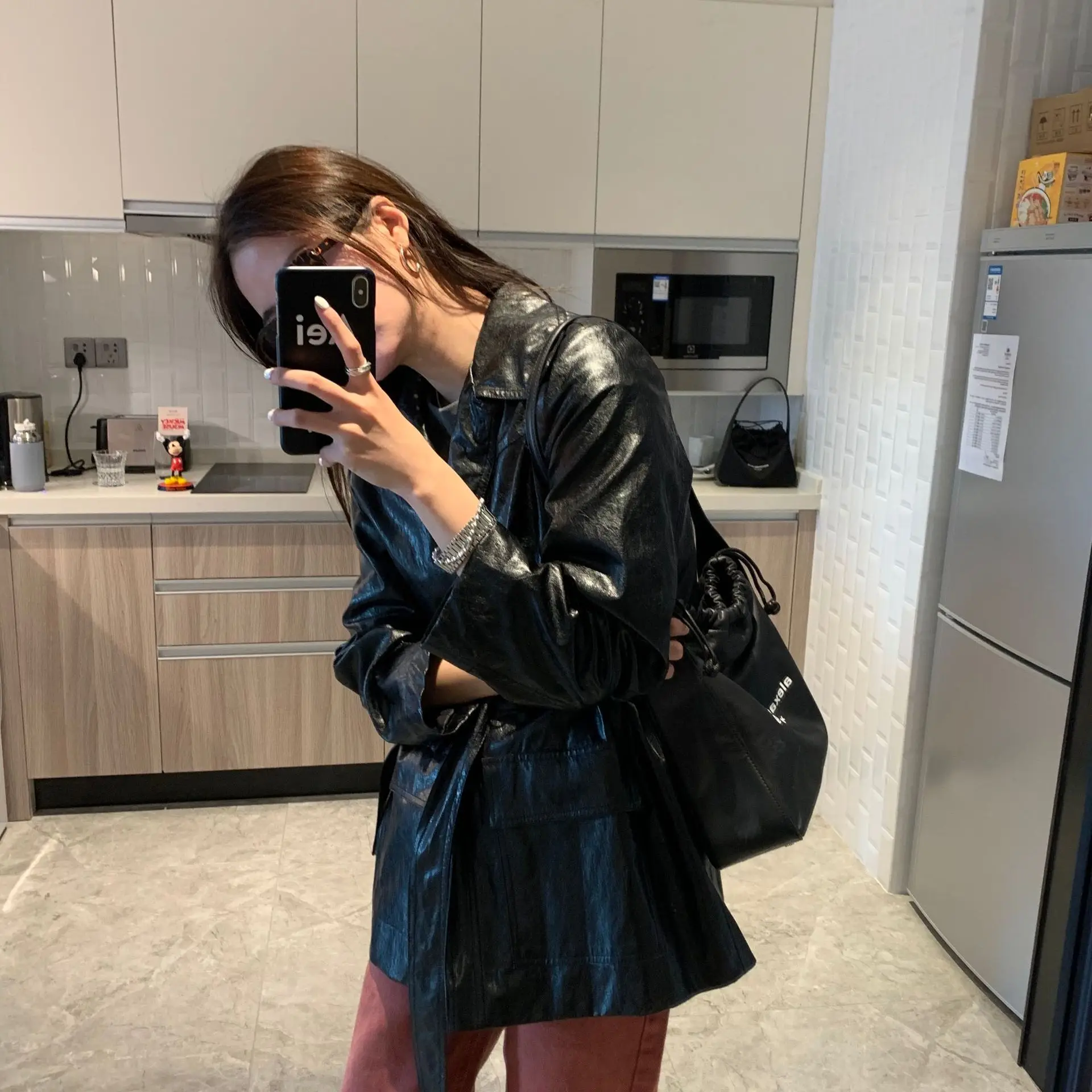 2020 Sale Handsome Suit Leather Dress Women Korean Version Of Spring Chic Retro Loose-sleeved Locomotive Cardigan Jacket Tide
2020 Sale Handsome Suit Leather Dress Women Korean Version Of Spring Chic Retro Loose-sleeved Locomotive Cardigan Jacket Tide