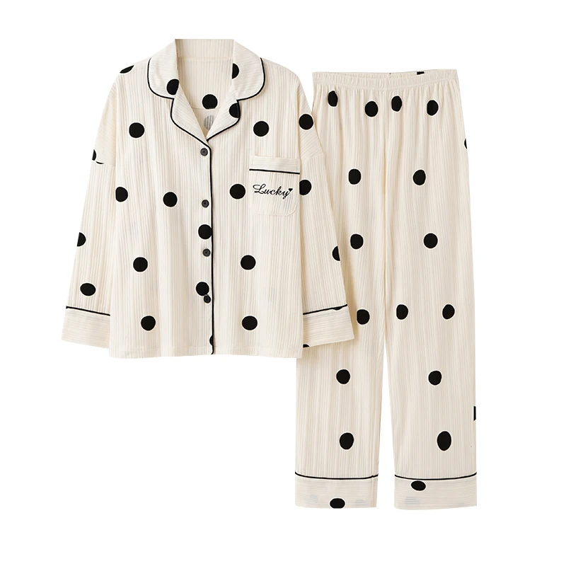 Soft Cotton Pajamas Women Pyjamas Set Long Sleeve Mujer Sleepwear Girls Comfortable Home Clothes Turn-down Collar Night Suit
Soft Cotton Pajamas Women Pyjamas Set Long Sleeve Mujer Sleepwear Girls Comfortable Home Clothes Turn-down Collar Night Suit