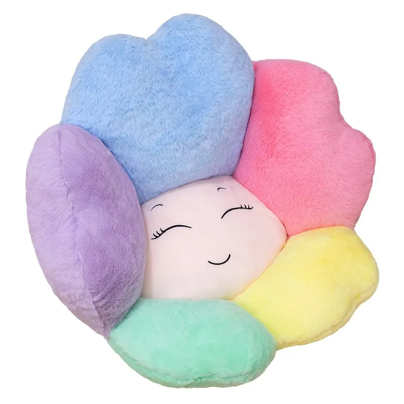 Colorful Sunflower Face plush Seat Cushion Stuffed Rainbow Double Color Flower Chair Cushion for Kids Girl School Office Cushion
Colorful Sunflower Face plush Seat Cushion Stuffed Rainbow Double Color Flower Chair Cushion for Kids Girl School Office Cushion