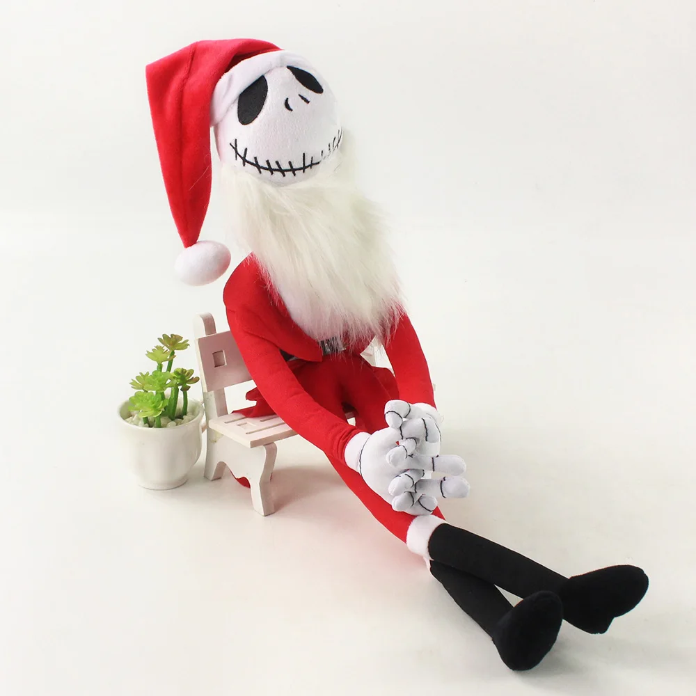 

50cm Anime The Nightmare Before Christmas Jack Skellington Santa Claus Plush Stuffed Dolls Kids Gift