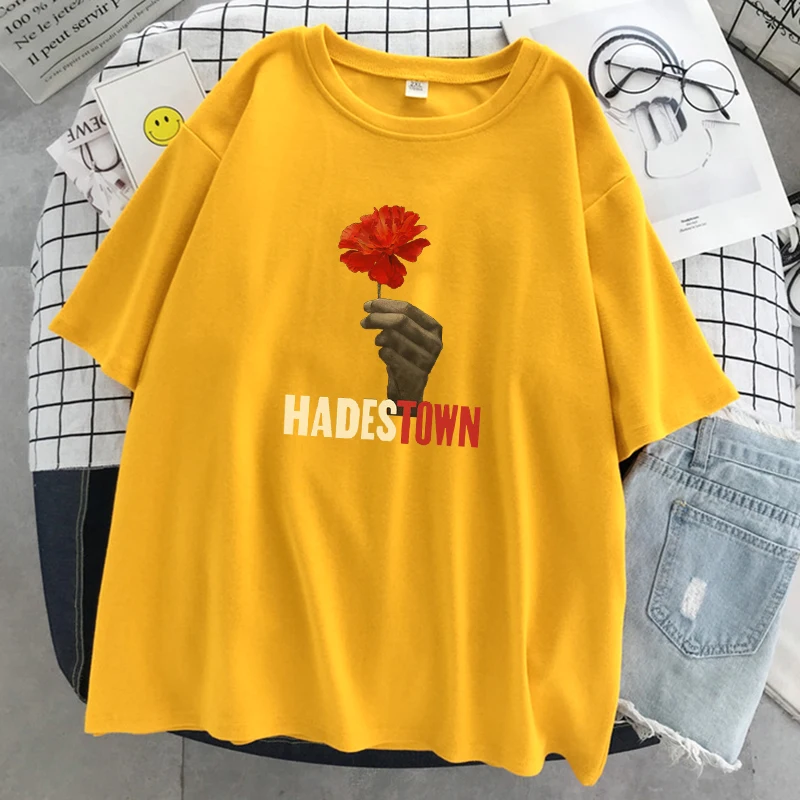 Musical Hadestown Gives You A Flower Print Women's T-Shirt Hip Hop Style Tops Loose Breathable Tshirts Casual Soft T-Shirt Women
Musical Hadestown Gives You A Flower Print Women's T-Shirt Hip Hop Style Tops Loose Breathable Tshirts Casual Soft T-Shirt Women