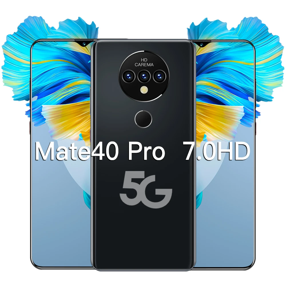 Smartphone New Mate40 Pro 7.0Inch HD Android11 4800mAh Type-C Mobile Phone Snapdragon888 12G+512G Dual SIM Deca Core Cellphone
Smartphone New Mate40 Pro 7.0Inch HD Android11 4800mAh Type-C Mobile Phone Snapdragon888 12G+512G Dual SIM Deca Core Cellphone