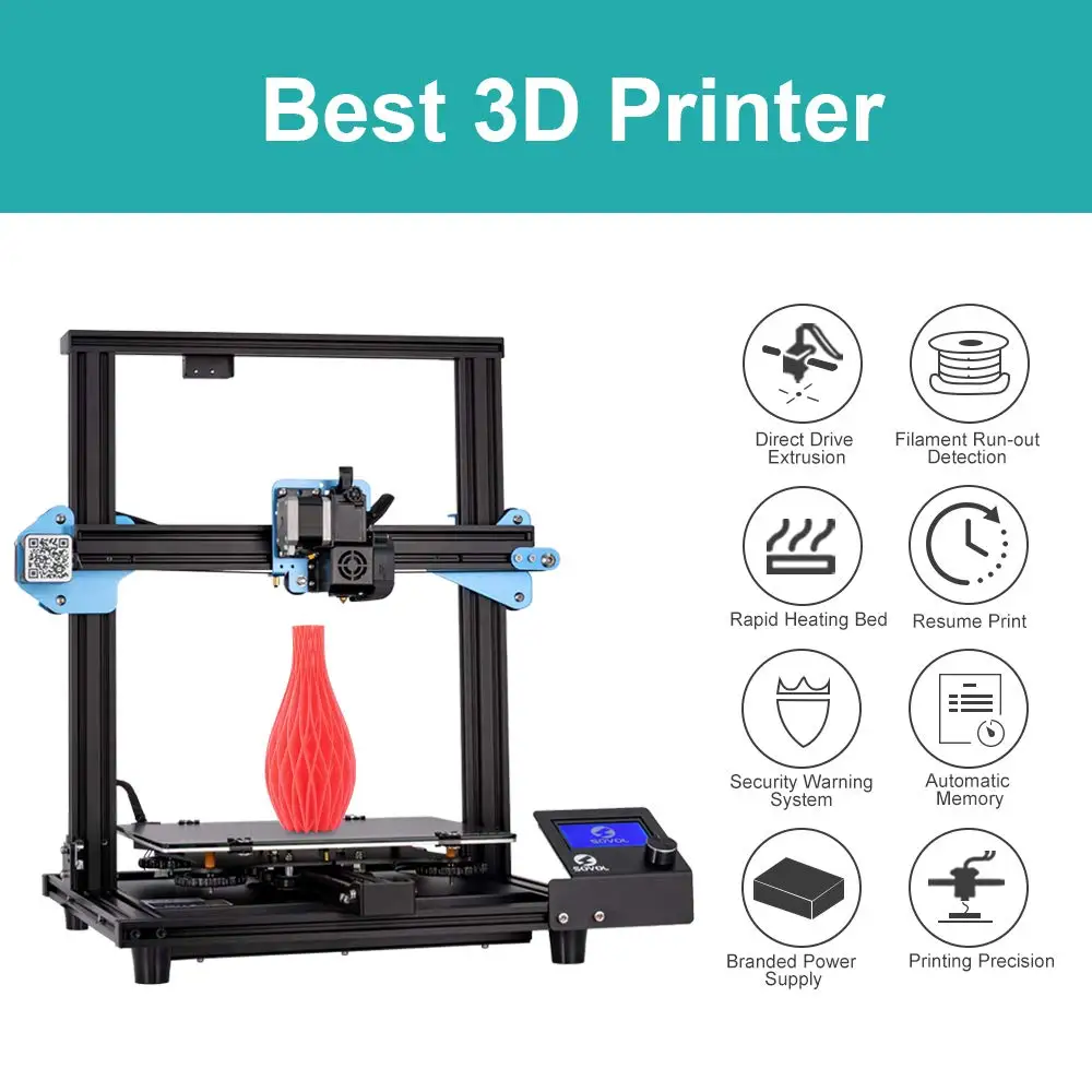 Модернизированный 3D принтер SV01 95%, предварительно собранный со стеклянной пластиной Запчасти для экструдера с прямым приводом Meanwell, impresora 3D ...
Модернизированный 3D принтер SV01 95%, предварительно собранный со стеклянной пластиной Запчасти для экструдера с прямым приводом Meanwell, impresora 3D ...