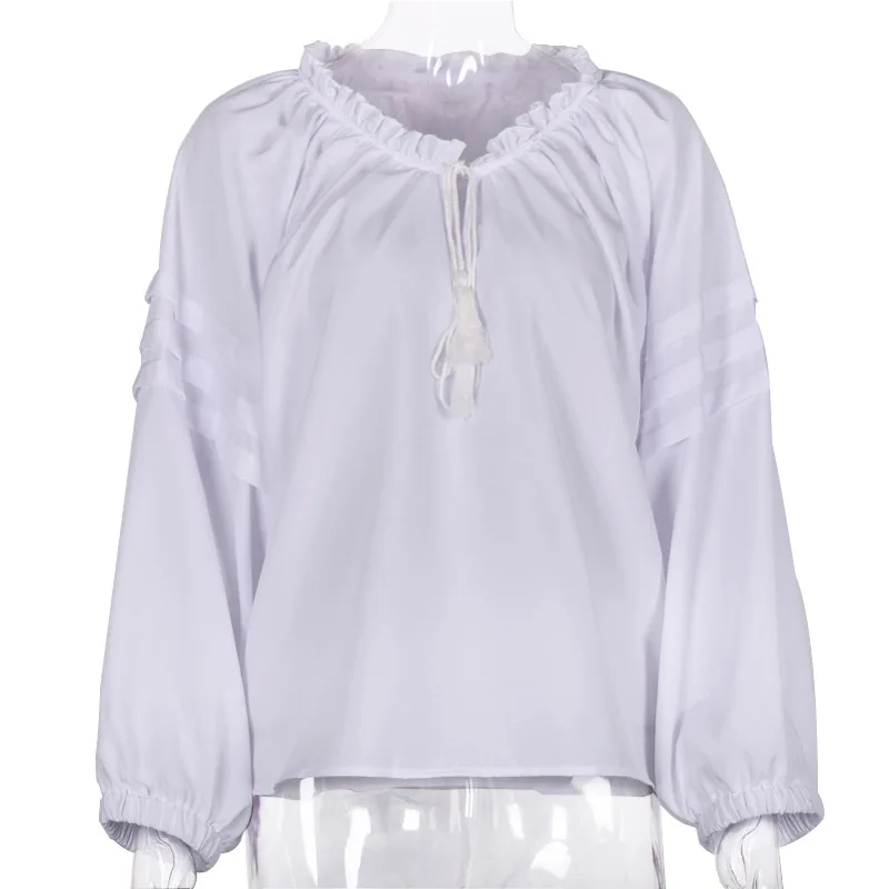 Explosive 2020 summer V-neck tie drawstring lantern sleeve long-sleeved shirt top women's clothing
Explosive 2020 summer V-neck tie drawstring lantern sleeve long-sleeved shirt top women's clothing
