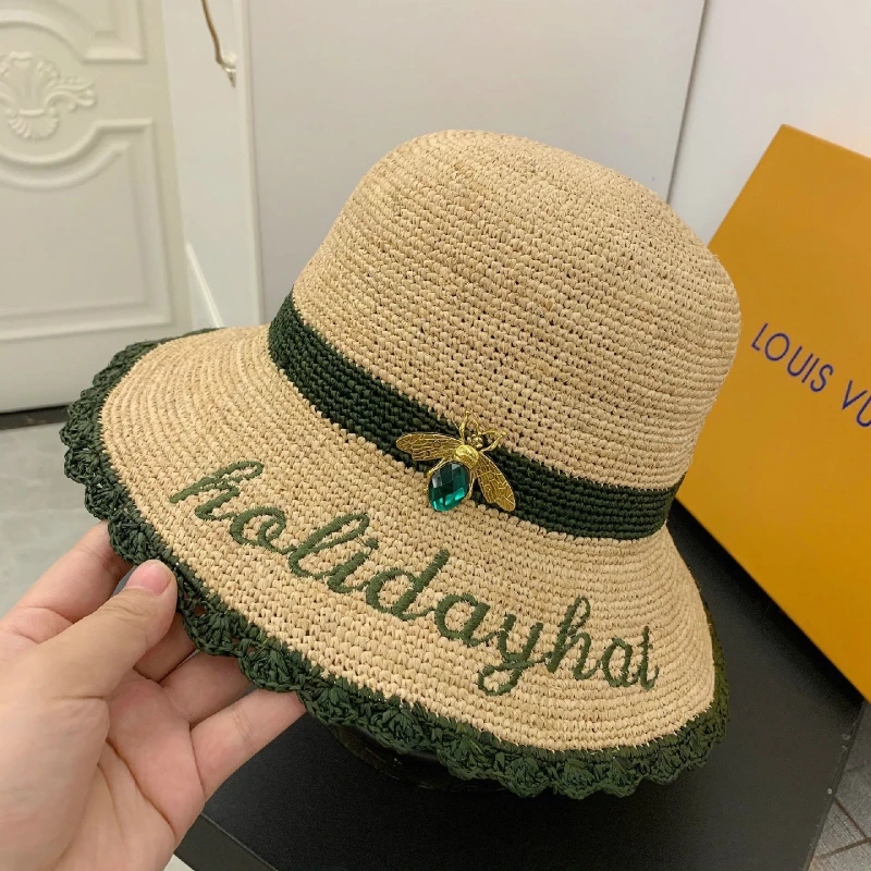 

2021 Women Woven Raffia Straw Sun Hat Big Wide Brim Floppy Fringe Tassels Sunscreen Hollow Out Circle Bucket Panama Beach Cap