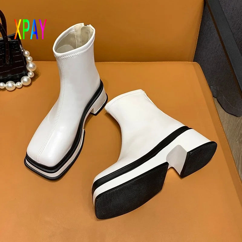 Women's Winter Boots Round Toe Low-cut Fall Mid-calf 2021 Mid-calf Rubber Women's Rock Roman Stretch Boots Designer Martin Boots
Women's Winter Boots Round Toe Low-cut Fall Mid-calf 2021 Mid-calf Rubber Women's Rock Roman Stretch Boots Designer Martin Boots