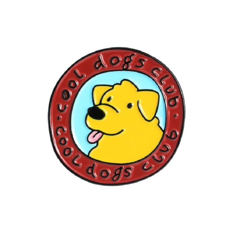 Эмалированные значки на булавке в виде собаки с надписью Cool Dogs | Украшения и