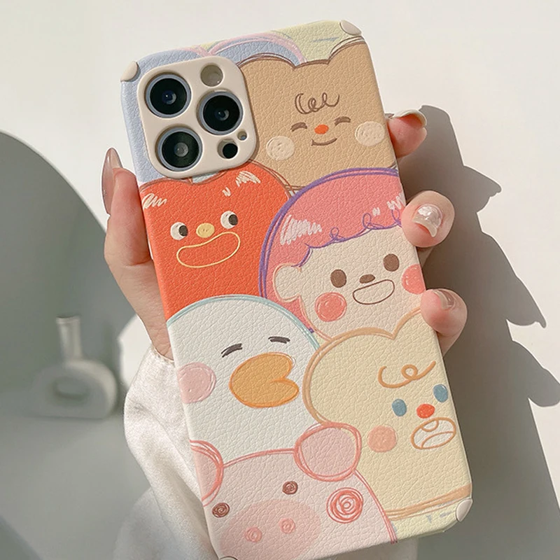 Original cartoon bear pig duck girl phone case for iphone 12 mini 11 pro max x xr xs max 7 8 plus se 2020 leather cover capa
Original cartoon bear pig duck girl phone case for iphone 12 mini 11 pro max x xr xs max 7 8 plus se 2020 leather cover capa