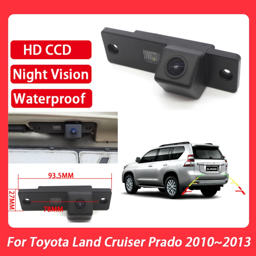 

HD CCD Автомобильная камера заднего вида с ночным видением высокого качества RCA для Toyota Land Cruiser Prado 2010 2011 2012
